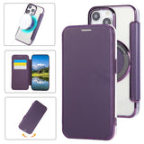 Ultra-thin Magnetic Plating Vegan Leather Phone Case, For iPhone 15, For iPhone 14 / 13, For iPhone 14 Pro, For iPhone 14 Pro Max, For iPhone 13 Pro Max, For iPhone 13 Pro