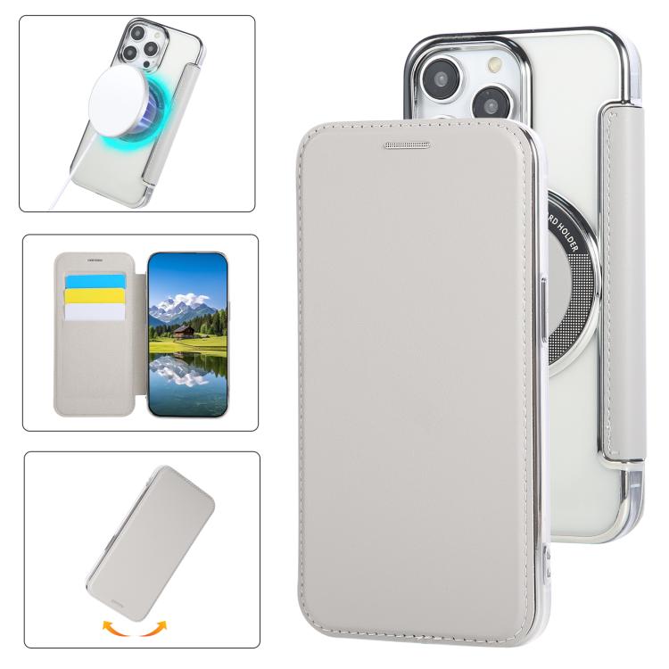 Ultra-thin Magnetic Plating Vegan Leather Phone Case, For iPhone 15, For iPhone 14 / 13, For iPhone 14 Pro, For iPhone 14 Pro Max, For iPhone 13 Pro Max, For iPhone 13 Pro