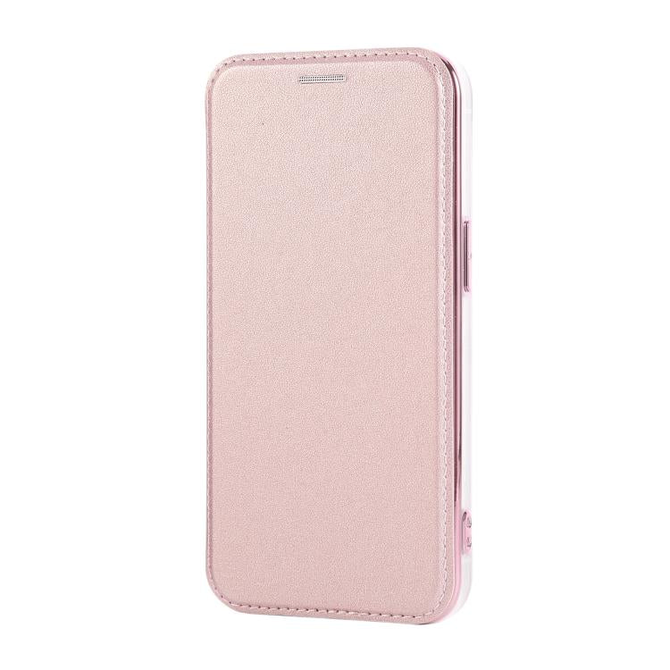 Ultra-thin Magnetic Plating Vegan Leather Phone Case, For iPhone 12 / 12 Pro, For iPhone 12 Pro Max