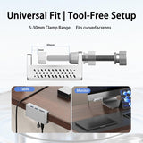 HCL-1071 7-port Type-C 3.2 Clamp Clamp Docking Station HUB with Type-C to Type-C Cable, HCL-1071-BK, HCL-1071-SV