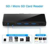 ROCKETEK SK-S4H 3 x USB 3.0 + HDMI + SD / TF Memory Card Reader HUB 4K HDMI Adapter, SK-S4H