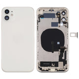 Battery Back Cover Assembly (with Side Keys & Power Button + Volume Button Flex Cable & Wireless Charging Module & Motor & Charging Port & Speaker Ringer Buzzer & Card Tray & Camera Lens Cover) for iPhone 11, For iPhone 11, For iPhone 11(Assembly)