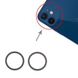 2 PCS Rear Camera Glass Lens Metal Protector Hoop Ring for iPhone 12, For iPhone 12