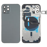 Battery Back Cover (with Side Keys & Card Tray & Power + Volume Flex Cable & Wireless Charging Module) for iPhone 12 Pro, For iPhone 12 Pro