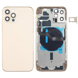 Battery Back Cover (with Side Keys & Card Tray & Power + Volume Flex Cable & Wireless Charging Module) for iPhone 12 Pro, For iPhone 12 Pro