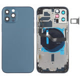 Battery Back Cover (with Side Keys & Card Tray & Power + Volume Flex Cable & Wireless Charging Module) for iPhone 12 Pro, For iPhone 12 Pro