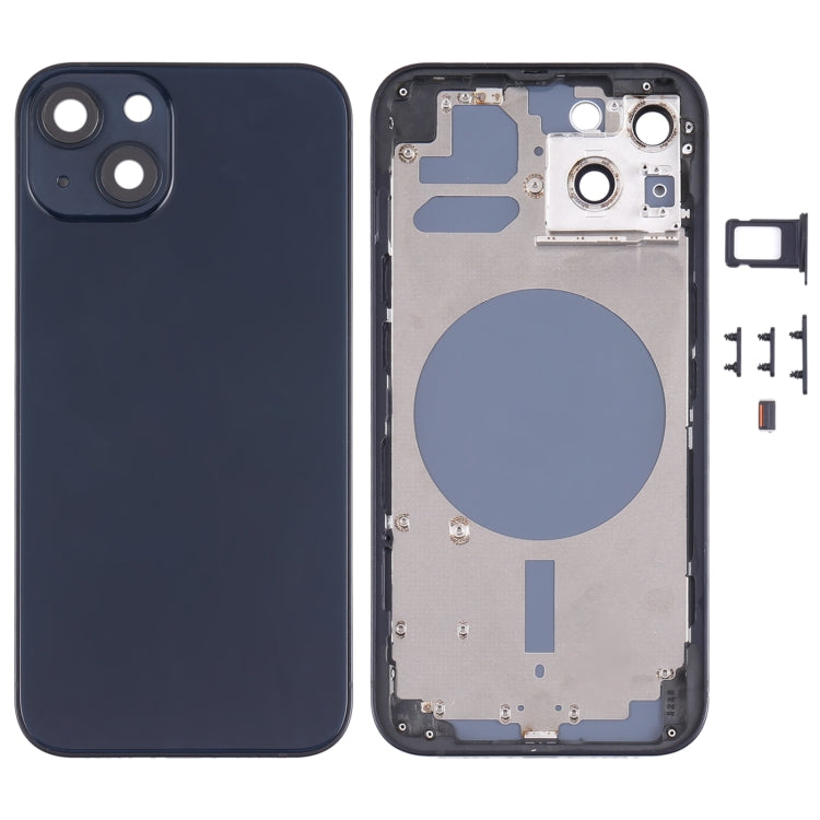 Back Housing Cover with SIM Card Tray & Side  Keys & Camera Lens for iPhone 13, For iPhone 13(with Card Tray & Side Keys), For iPhone 13(with SIM Card Tray & Side Keys), For iPhone 13