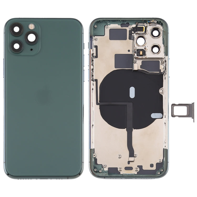 Battery Back Cover (with Side Keys & Card Tray & Power + Volume Flex Cable & Wireless Charging Module) for iPhone 11 Pro, For ip11 Pro, For iPhone11 Pro, For iPhone 11 Pro