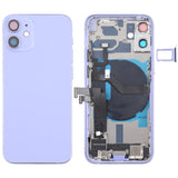 Battery Back Cover Assembly (with Side Keys & Speaker Ringer Buzzer & Motor & Camera Lens & Card Tray & Power Button + Volume Button + Charging Port & Wireless Charging Module) for iPhone 12 Mini, For iPhone 12 Mini (Assembly)