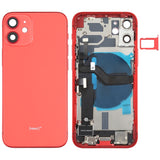 Battery Back Cover Assembly (with Side Keys & Speaker Ringer Buzzer & Motor & Camera Lens & Card Tray & Power Button + Volume Button + Charging Port & Wireless Charging Module) for iPhone 12 Mini, For iPhone 12 Mini (Assembly)