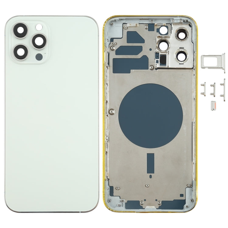 Back Housing Cover with SIM Card Tray & Side keys & Camera Lens for iPhone 12 Pro Max, For iPhone 12 Pro Max(with Card Tray & Side Keys), For iPhone 12 Pro Max(with SIM Card Tray & Side Keys)