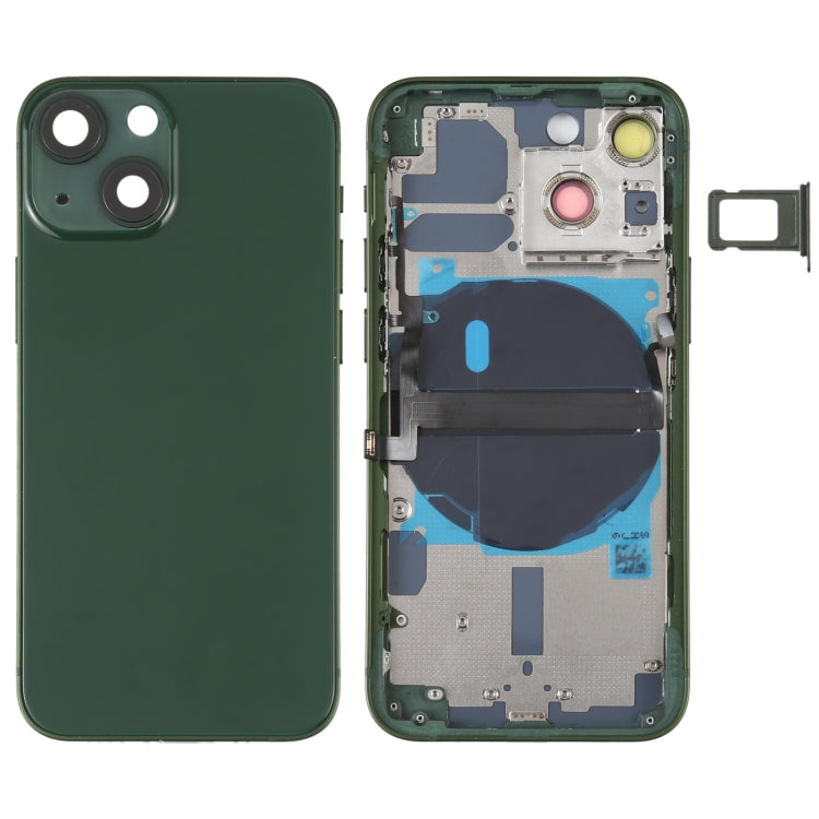 For iPhone 13 mini Battery Back Cover with Side Keys & Card Tray & Power + Volume Flex Cable & Wireless Charging Module, For iPhone 13 mini (Assembly)