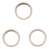 For iPhone 14 Pro Max 3PCS Rear Camera Glass Lens Metal Outside Protector Hoop Ring, For iPhone 14 Pro Max
