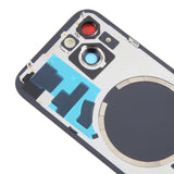 For iPhone 15 Battery Back Cover with Camera Lens Cover + MagSafe Magnet, For iPhone 15 (with MagSafe)