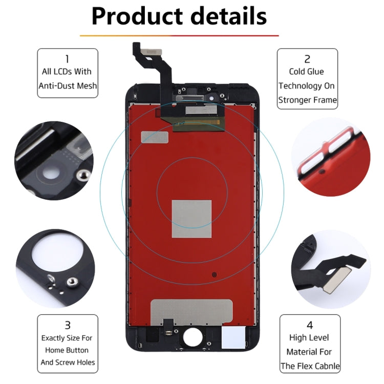 Original LCD Screen for iPhone 6S Plus, i6S Plus Original White, i6S Plus Original Black