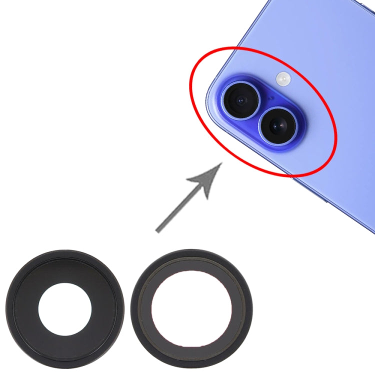 For iPhone 16 / 16 Plus Rear Camera Lens Cover, For iPhone 16 / 16 Plus