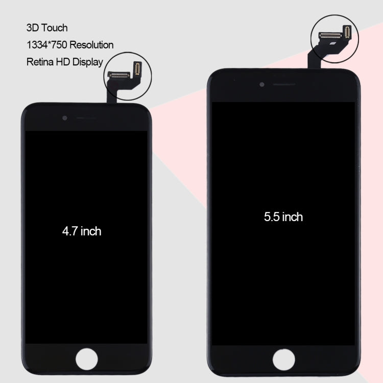 Original LCD Screen for iPhone 6S, i6S Original White, i6S Original Black
