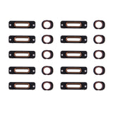 10 PCS 2 in 1 for iPhone SE Charging Port Retaining Brackets + Headphone Jack Rings, For iPhone SE