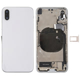 Battery Back Cover Assembly with Side Keys & Vibrator & Speaker Ringer Buzzer & Power Button + Volume Button Flex Cable & Card Tray & Battery Adhesive for iPhone X, For iPhone X