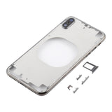 Transparent Battery Back Cover with Camera Lens Frame & SIM Card Tray & Side Keys for iPhone X, For iPhone X (Transparent Back), For iPhone X (Transparent White)