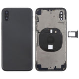 Battery Back Cover Assembly with Side Keys & Wireless Charging Module & Volume Button Flex Cable & Card Tray for iPhone X, For iPhone X (Charging Module), For iPhone X  (Full Assembly)