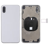 Battery Back Cover Assembly with Side Keys & Wireless Charging Module & Volume Button Flex Cable & Card Tray for iPhone X, For iPhone X (Charging Module), For iPhone X  (Full Assembly)