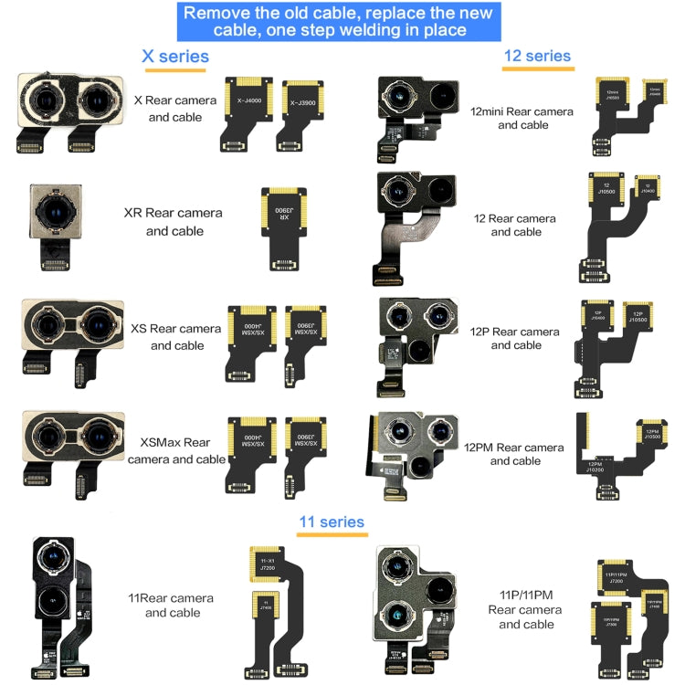 For iPhone X J4000 i2C Back Facing Telephoto Camera Cable, For iPhone X