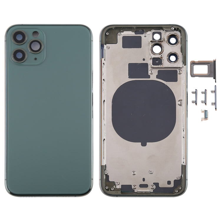 Back Housing Cover with SIM Card Tray & Side keys & Camera Lens for iPhone 11 Pro, For iPhone 11 Pro (with Camera Lens), For iPhone 11 Pro (Camera Lens)