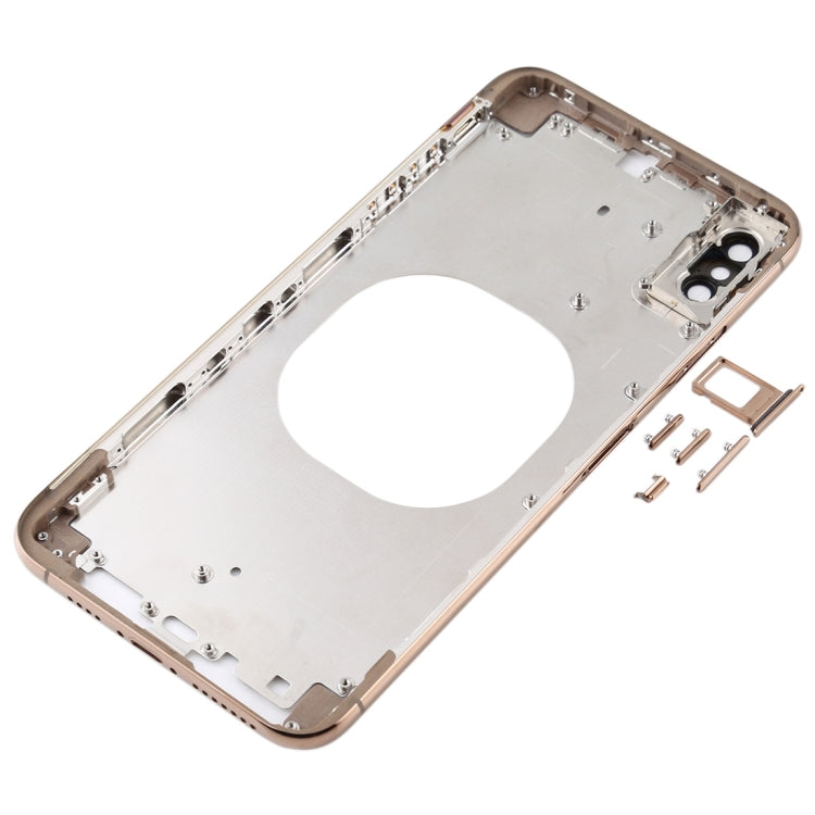 Transparent Battery Back Cover with Camera Lens Frame & SIM Card Tray & Side Keys for iPhone XS Max, For iPhone XS Max(Transparent), For iPhone XS Max(Transparent Back)