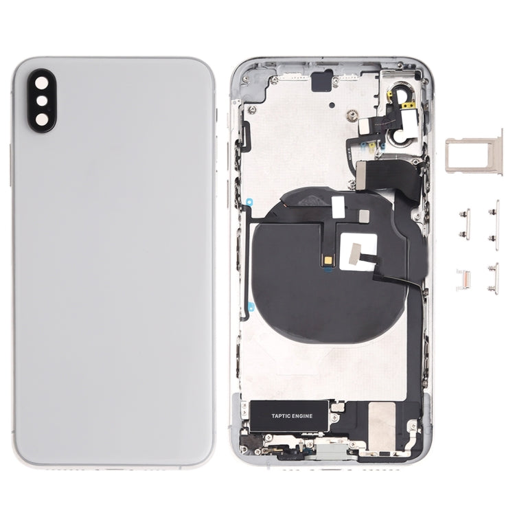 Battery Back Cover Assembly (with Side Keys & Speaker Ringer Buzzer & Motor & Camera Lens & Card Tray & Power Button + Volume Button + Charging Port + Signal Flex Cable & Wireless Charging Module) for iPhone XS, For iPhone XS (Full Assembly)           ...