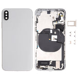 Battery Back Cover Assembly (with Side Keys & Speaker Ringer Buzzer & Motor & Camera Lens & Card Tray & Power Button + Volume Button + Charging Port + Signal Flex Cable & Wireless Charging Module) for iPhone XS, For iPhone XS (Full Assembly)           ...