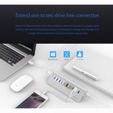 ORICO M3H10-U3-V2 Aluminum Alloy 10 USB 3.0 Ports HUB, M3H10-U3-V2