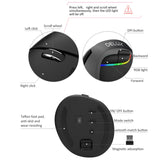 DELUX M618 Mini 2.4G Wireless 2400DPI USB Rechargeable Ergonomic Vertical Mouse, M618 Grey
