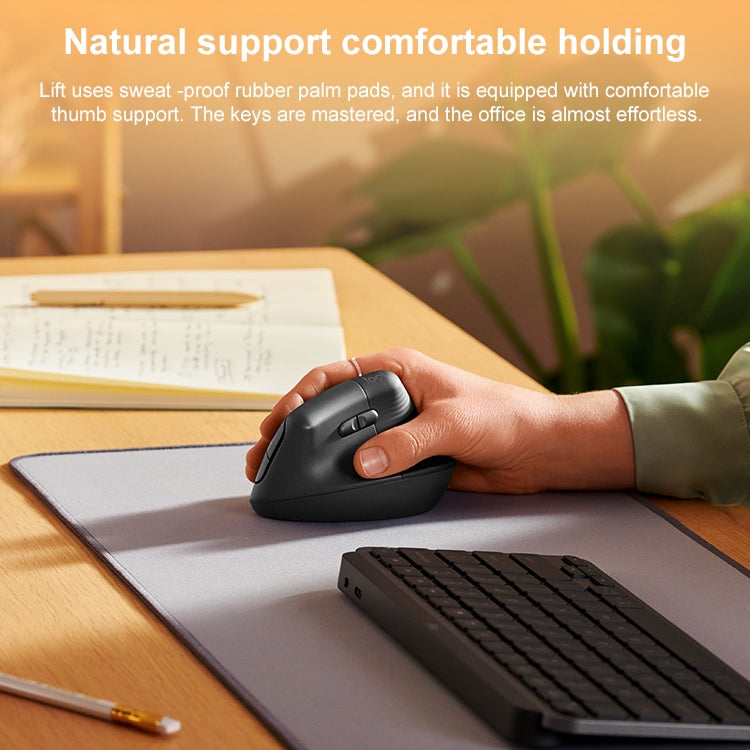 Logitech Lift Vertical 1000DPI 2.4GHz Ergonomic Wireless Bluetooth Dual Mode Mouse