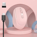 HXSJ M107 4-buttons 1600 DPI 2.4GHz Wireless Mouse, Battery Version, Dual Mode Rechargeable