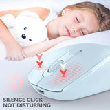 HXSJ M107 4-buttons 1600 DPI 2.4GHz Wireless Mouse, Battery Version, Dual Mode Rechargeable