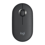 Logitech Pebble Cobblestone Shape Thin 3-keys 1000DPI Mute Wireless Bluetooth Optical Mouse, Wireless Range: 10m