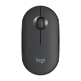Logitech Pebble Cobblestone Shape Thin 3-keys 1000DPI Mute Wireless Bluetooth Optical Mouse, Wireless Range: 10m