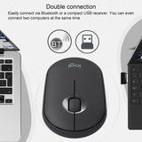 Logitech Pebble Cobblestone Shape Thin 3-keys 1000DPI Mute Wireless Bluetooth Optical Mouse, Wireless Range: 10m