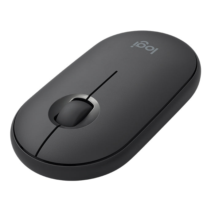 Logitech Pebble Cobblestone Shape Thin 3-keys 1000DPI Mute Wireless Bluetooth Optical Mouse, Wireless Range: 10m