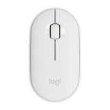 Logitech Pebble Cobblestone Shape Thin 3-keys 1000DPI Mute Wireless Bluetooth Optical Mouse, Wireless Range: 10m