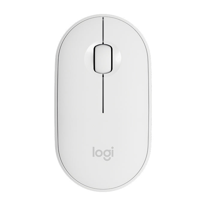 Logitech Pebble Cobblestone Shape Thin 3-keys 1000DPI Mute Wireless Bluetooth Optical Mouse, Wireless Range: 10m