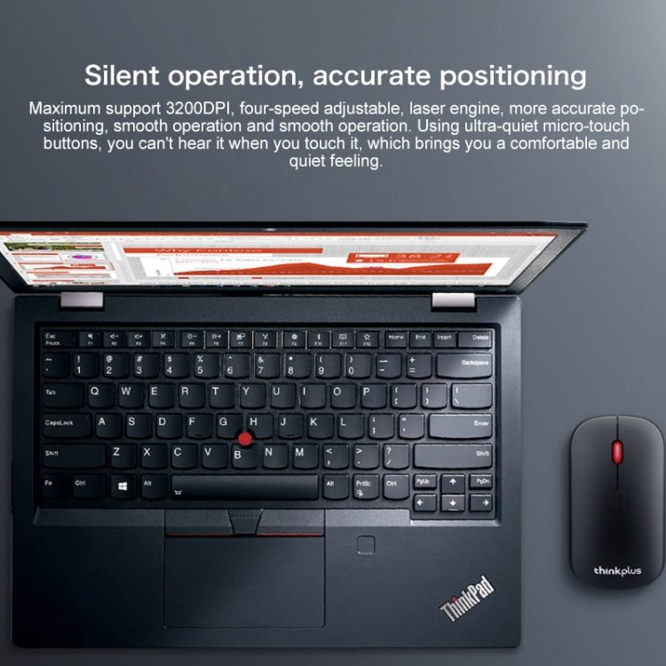 Lenovo thinkplus Portable Business Style Wireless Bluetooth Mouse, Business Mouse