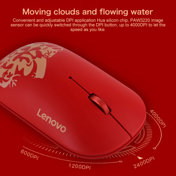 Lenovo Air Handle Lightweight Portable Mute Wireless Mouse, Blessing Mouse Version, Wireless Mouse, Blessing Mouse Version