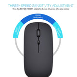 HXSJ M80 2.4GHz Wireless 1600DPI Three-speed Adjustable Optical Mute Mouse, Black, Grey, Gold, Rose Gold, Silver, White