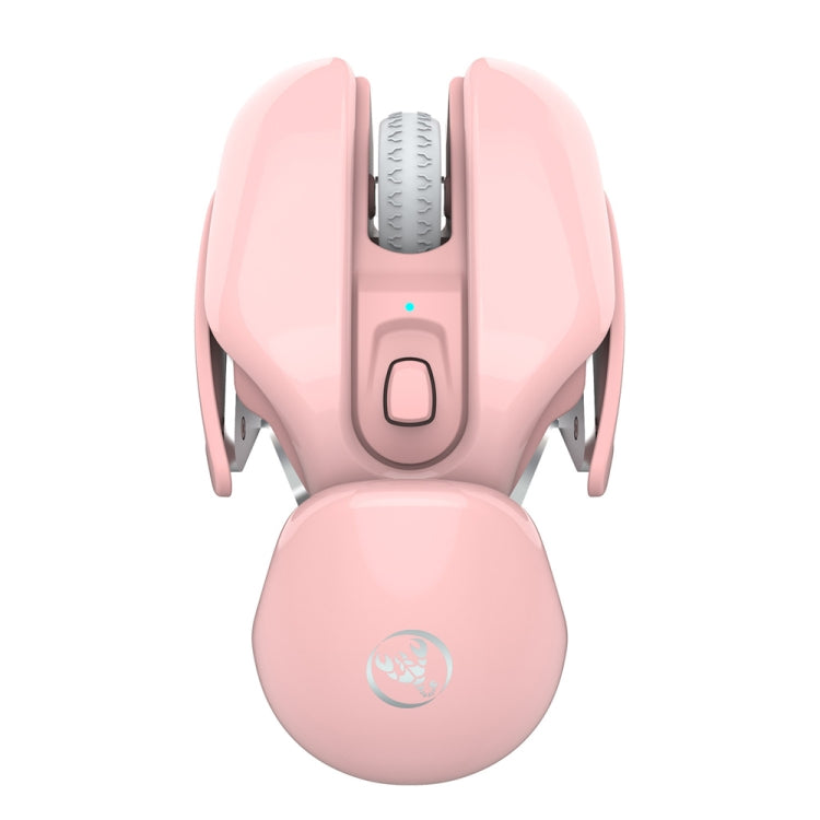 HXSJ T37 2.4GHz 1600dpi 3-modes Adjustable Wireless Mute Mouse, T37 Black, T37 Pink