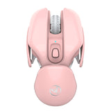 HXSJ T37 2.4GHz 1600dpi 3-modes Adjustable Wireless Mute Mouse, T37 Black, T37 Pink