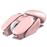 HXSJ T37 2.4GHz 1600dpi 3-modes Adjustable Wireless Mute Mouse, T37 Black, T37 Pink