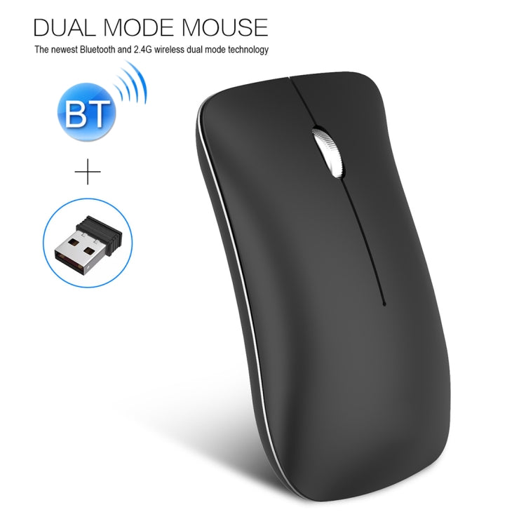 HXSJ T23 Bluetooth 5.0 + Bluetooth 3.0 + 2.4GHz Wireless Three Modes 4-Keys 1600 DPI Adjustable Ergonomics Optical Mouse, T23 Blue, T23 Black, T23 Gold