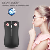 HXSJ T23 Bluetooth 5.0 + Bluetooth 3.0 + 2.4GHz Wireless Three Modes 4-Keys 1600 DPI Adjustable Ergonomics Optical Mouse, T23 Blue, T23 Black, T23 Gold